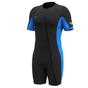 Hevto Shorty Men 2mm Neoprene Short Wet Suit Front Zip NWOT